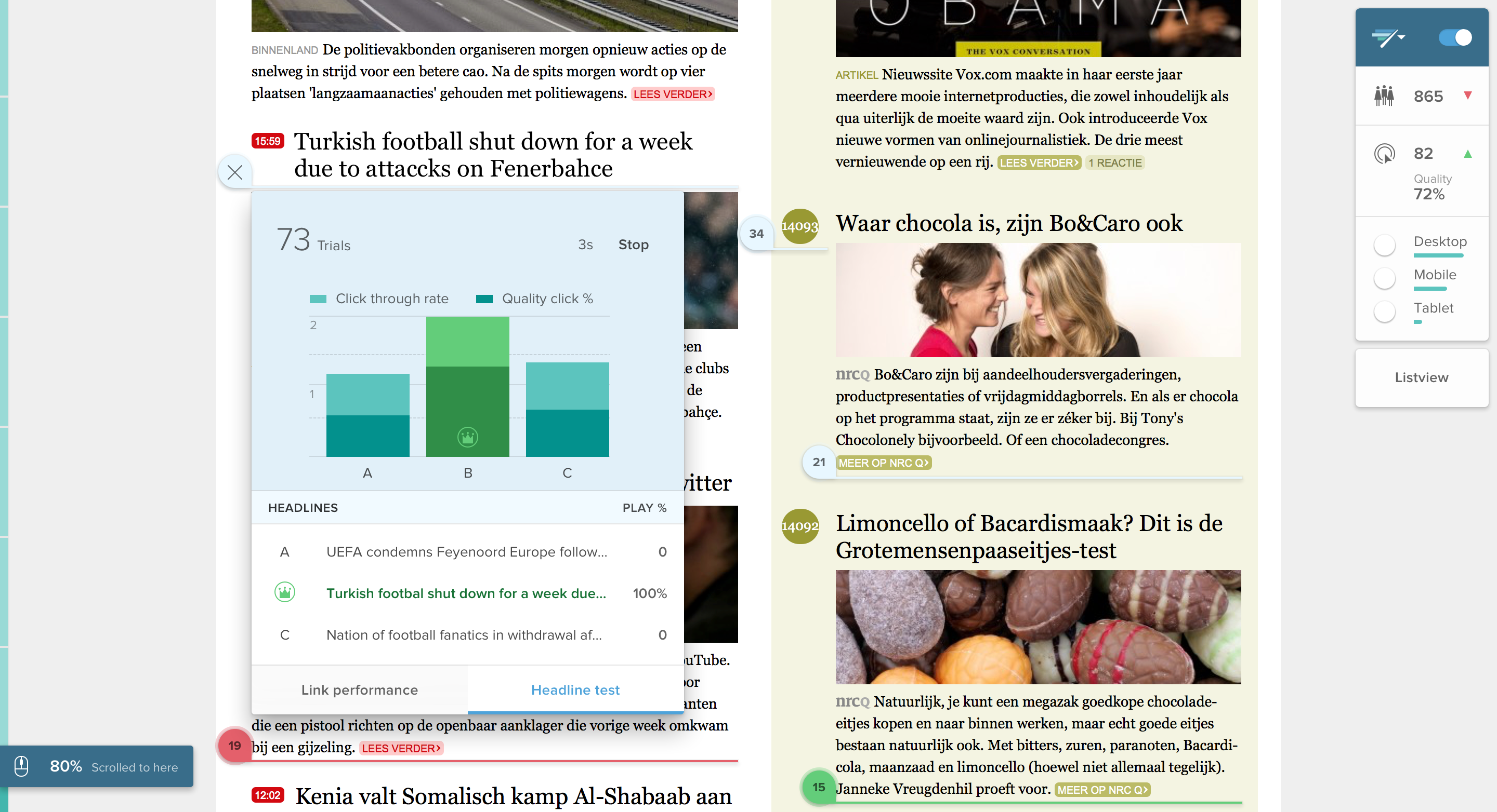 Chartbeat project